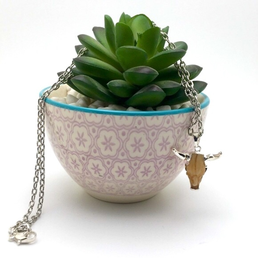 Silver Dipped Ox Bone Necklace - Picture 3 of 11